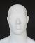 Male Abstract Head Mannequin SFM67E-WT