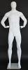 6 ft 4 in Male Abstract Head Mannequin, Muscular Body with arms on waist SFM62E-WT