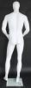 6 ft 2 in Male Abstract Head Mannequin Matte White SFM21E-WT